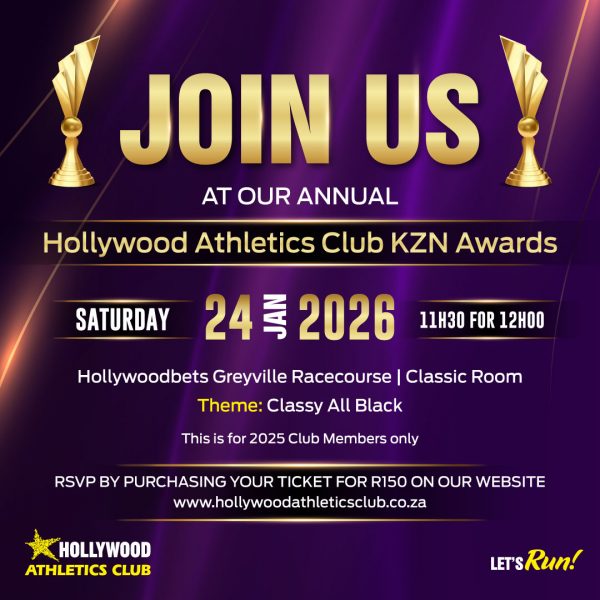 KZN Hollywood Athletics Club 2025 Awards - Ticket