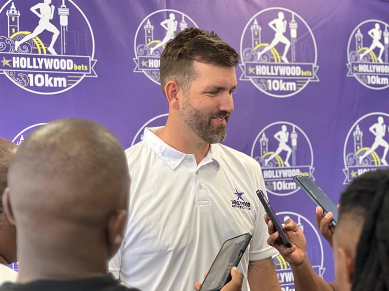 Hollywood-Athletics-Club-Manager-Brett-Goodwin-addressing-the-media.